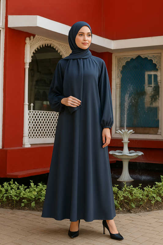 Modest Zipper Abaya Georgette Abaya for girls women